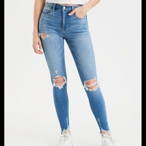 AE easy breezy blue jeggings
